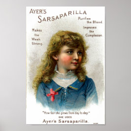 彼女が成長するヴィンテージの美広告しさ ポスター