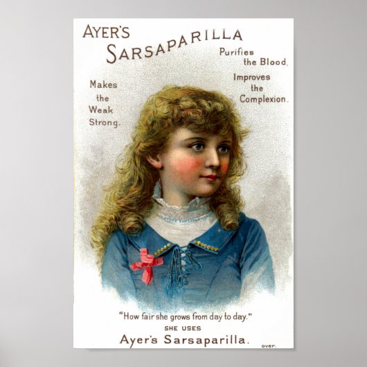 彼女が成長するヴィンテージの美広告しさ ポスター (正面)