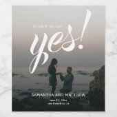 彼女が承諾した 結婚・プロポーズパーティー ワインラベル (シングルラベル)