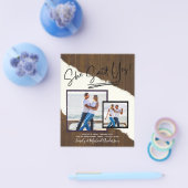 彼女が承諾 - 写真 結婚約 パーティー 招待状 チラシ (シングル)