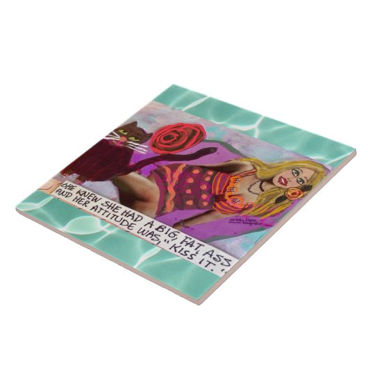 彼女が持っていたことを知っているタイル三獣壁アートセラミックタイル タイル (側面)