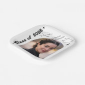 彼女が撮影した写真卒業パーティーレトロタイポグラフィ ペーパープレート (傾斜あり)