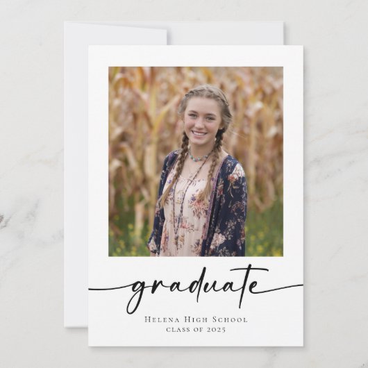 彼女が撮影した卒業パーティー 招待状 (裏面)