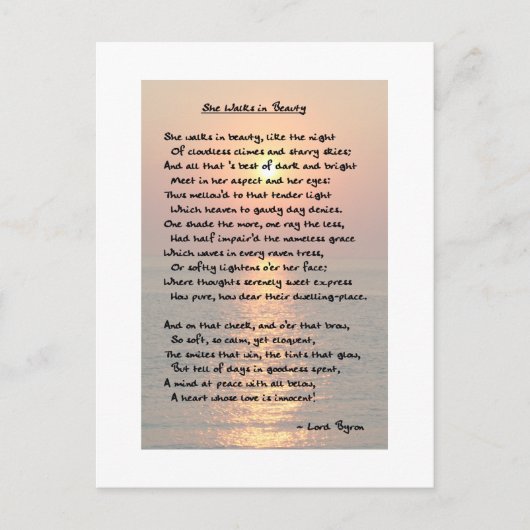 彼女が歩く美しい/ケープメイサンセットポストカード ポストカード (正面)