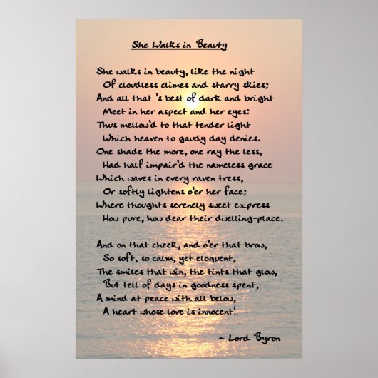 「彼女が歩く美しい」プリント ポスター (正面)