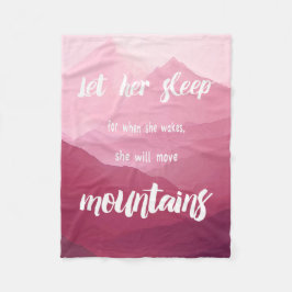 彼女が目を覚ますと彼女は山を移動する フリースブランケット