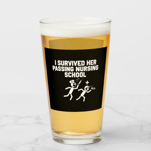 彼女が看護学校を卒業するのを見て生き延びた タンブラーグラス (ドリンク正面)