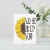 彼女が私がディップするとき、ママと私 ポストカード (スタンド正面)