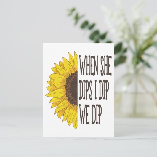 彼女が私がディップするとき、ママと私 ポストカード (スタンド正面)