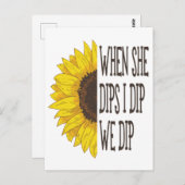 彼女が私がディップするとき、ママと私 ポストカード (正面/裏面)