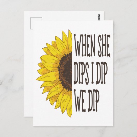 彼女が私がディップするとき、ママと私 ポストカード (正面/裏面)