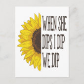 彼女が私がディップするとき、ママと私 ポストカード (正面)