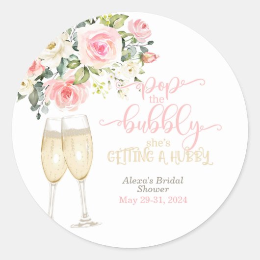 彼女が結婚する！ ポップ・ザ・バブルリー ラウンドシール (正面)