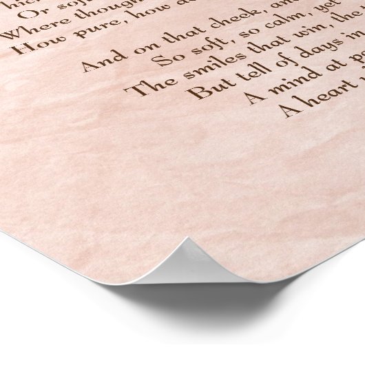 彼女が美しいのバイロン卿の愛の詩のポスターを歩く ポスター (角)