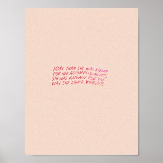 彼女が自分の業績で知られている以上 ポスター (正面)