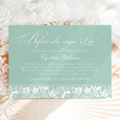 彼女が言う前に私はヴィンテージミントブライダルシャワー 招待状
