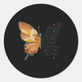 彼女が言った嵐には耐えられないと彼らは言った ラウンドシール (正面)