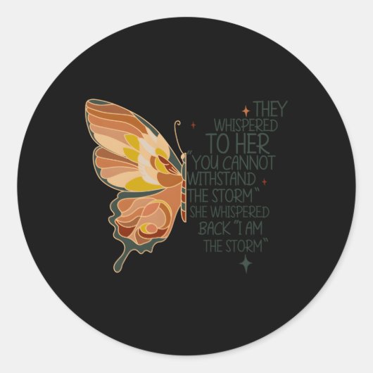 彼女が言った嵐には耐えられないと彼らは言った ラウンドシール (正面)