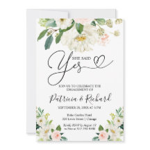 彼女が言ったYes婚約パーティ招待状フローラ