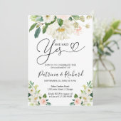 彼女が言ったYes婚約パーティ招待状フローラ 案内状 (スタンド正面)