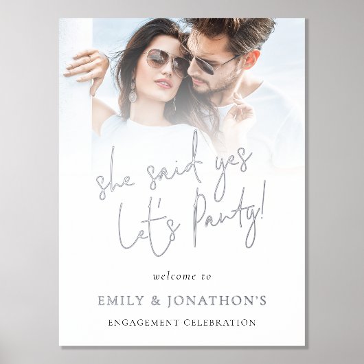 彼女が言ったYes婚約フォトオーバーレイ実在ス 箔ポスター (正面)