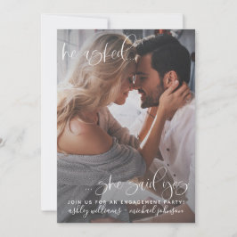 彼女が言ったYes2写真QRコードスクリプト婚約 招待状