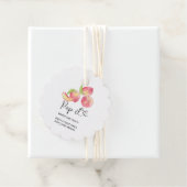 彼女が赤ちゃんポップ・アートのシャワーをポップするとき水色ピーチ フェイバータグ (インサイチュ)