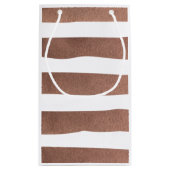 彼女が赤ポップ・アートのちゃんシャワーの好意をポップするときにテディベア スモールペーパーバッグ (裏面)