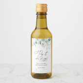 彼女が赤ポップ・アートのちゃんシャワーをポップするときにユーカリ ワインラベル (正面)