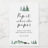 彼女が赤ポップ・アートのちゃんシャワーをポップすると冒険が始まる ワインラベル (シングルラベル)