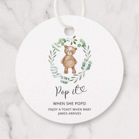 彼女が赤ポップ・アートのちゃんシャワーをポップする時にユーカリはそれを負う フェイバータグ (裏面)