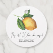 彼女が赤ポップ・アートのちゃんシャワーをポップする時にレモン フェイバータグ (裏面)