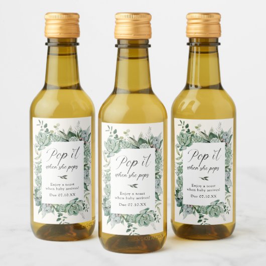 彼女が赤ポップ・アートのちゃんシャワーをポップする時に吸汁性がある ワインラベル (ボトル)