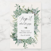 彼女が赤ポップ・アートのちゃんシャワーをポップする時に吸汁性がある ワインラベル (シングルラベル)