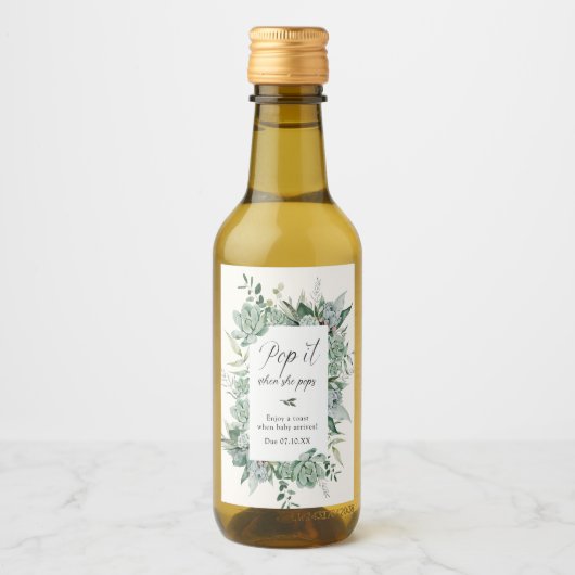 彼女が赤ポップ・アートのちゃんシャワーをポップする時に吸汁性がある ワインラベル (正面)