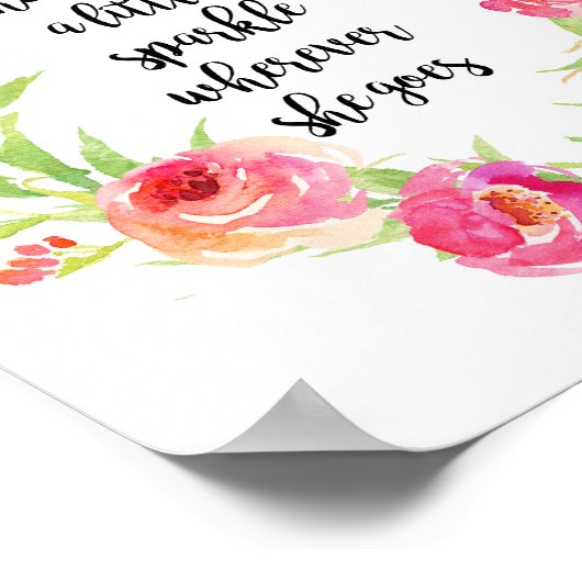 彼女が通る場所には、少しの輝きが残る ポスター (角)