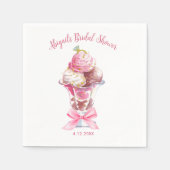 彼女が選ばれた ブライダルシャワー スタンダードカクテルナプキン (正面)