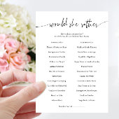 彼女が選ぶゲーム カード