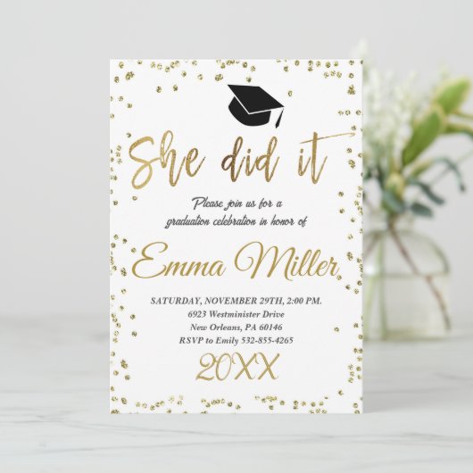 彼女が金ゴールド卒業会を開いた 招待状 (スタンド正面)