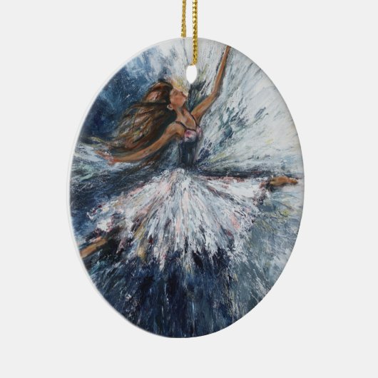 「彼女が飛び跳ねる」アートオーナメント セラミックオーナメント (右)