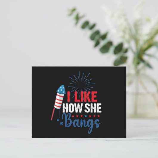 彼女が7月4日の夫婦を殴る姿が好き ポストカード (スタンド正面)