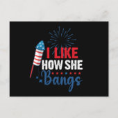 彼女が7月4日の夫婦を殴る姿が好き ポストカード (正面)