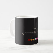 彼女だけのレズビアン ハート カップル コーヒーマグカップ (正面左)