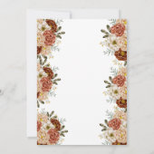 彼女って、とってもかわいい森の1歳の誕生日 招待状 (裏面)