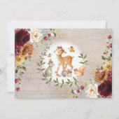 彼女って、なんて素敵なの！～鹿さんだよ♪秋の森の１歳の誕生日 招待状 (裏面)