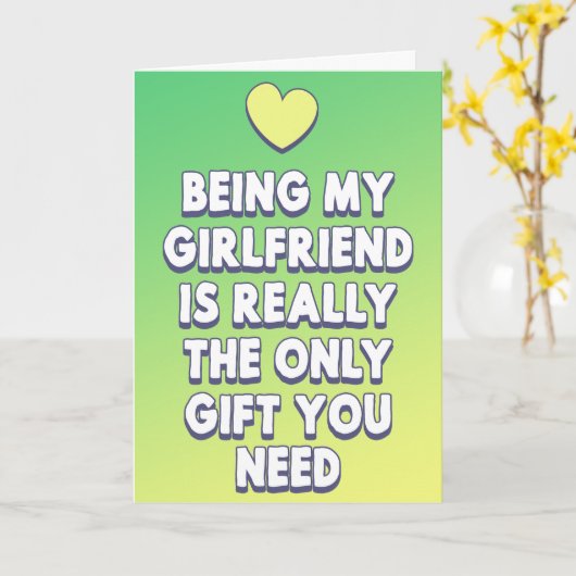彼女であるだけで十分な贈り物 カード (黄色い花)