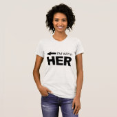 彼女と一緒(左) Tシャツ (正面フル)