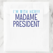 彼女と一緒!!! 長方形シール (バッグ)