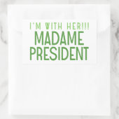 彼女と一緒!!! 長方形シール (バッグ)