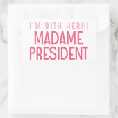 彼女と一緒!!! 長方形シール (バッグ)